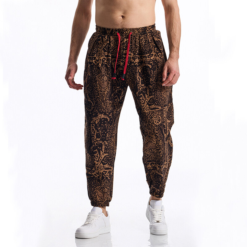 Running Pant Jogger - Celana Serut Kasual Pria Celana Motif