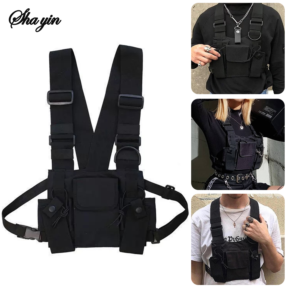 Street Fashion Vest - Tas Dada Taktis Fungsional untuk Wanita