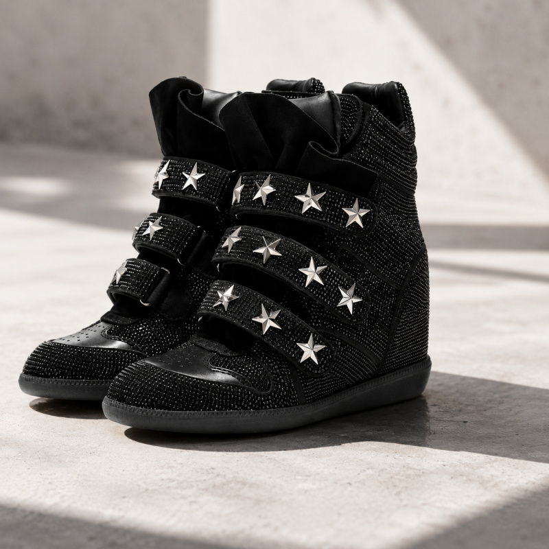 Street Fashion Walking - Sepatu Bot Pergelangan Kaki Berhias Berlian