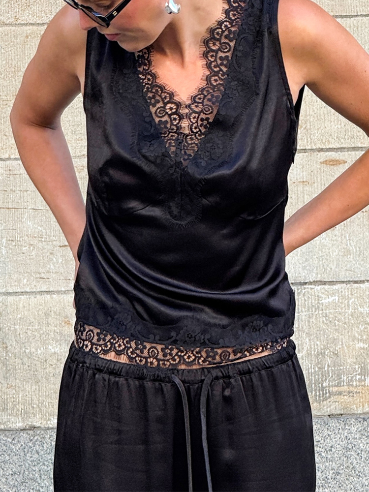 Street Fashion Vest - Atasan Vest V-Neck Kasual & Celana