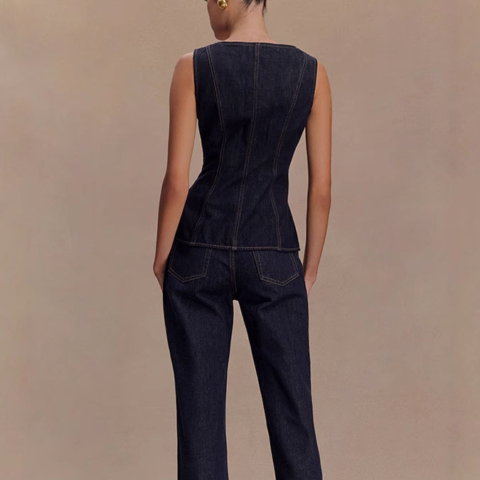 Set Celana Denim Musim Panas W - Street Fashion Vest ulasan dan harga