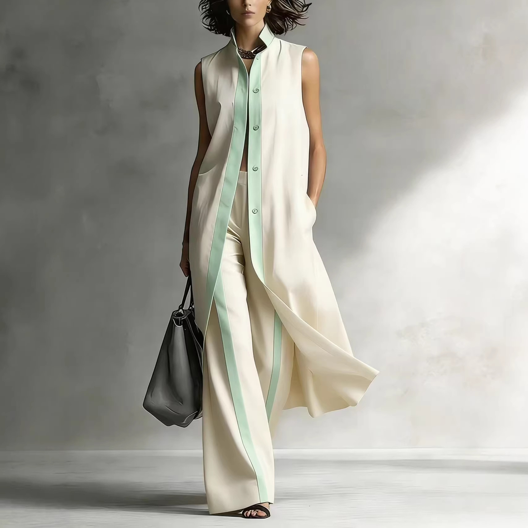 Set Celana Panjang Kardigan Ro - Street Fashion Vest ulasan dan harga