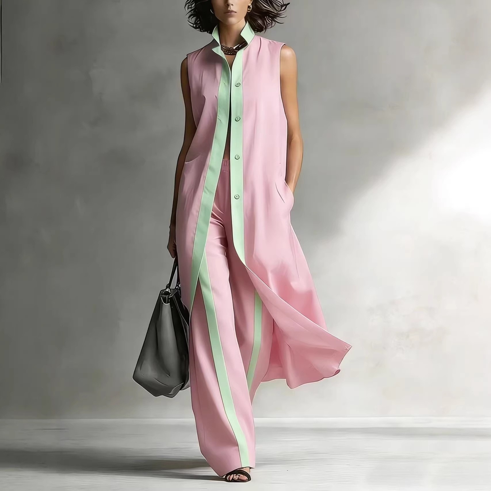 Set Celana Panjang Kardigan Ro - Street Fashion Vest ulasan dan harga