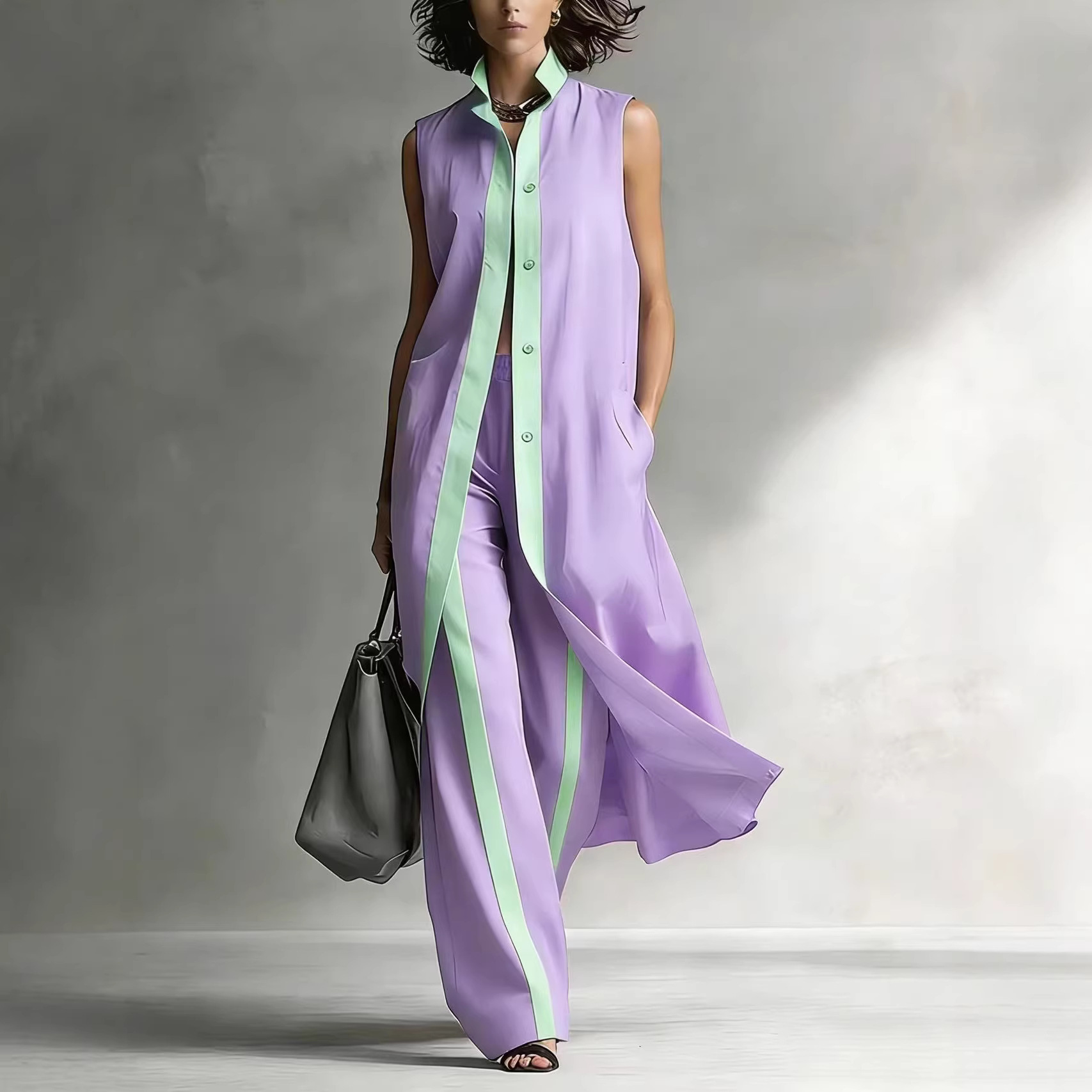 Set Celana Panjang Kardigan Ro - Street Fashion Vest ulasan dan harga