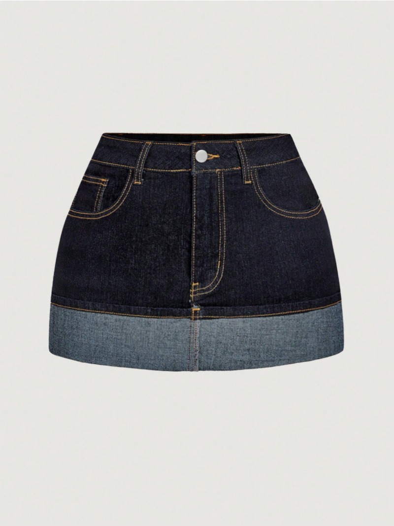Rok Mini Denim Dua Warna 2026  - Street Fashion News ulasan dan harga