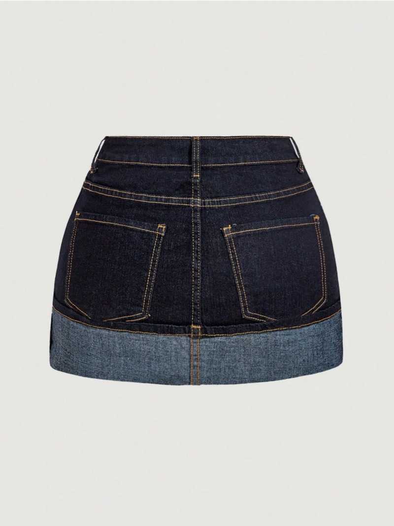 Rok Mini Denim Dua Warna 2026  - Street Fashion News ulasan dan harga