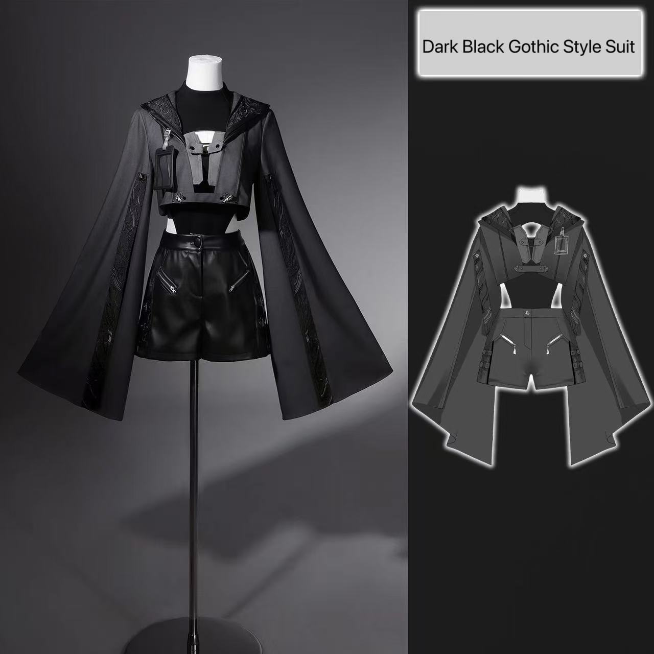 Kostum Gotik Hitam Gelap Wanit - Street Fashion In Chinese ulasan dan harga