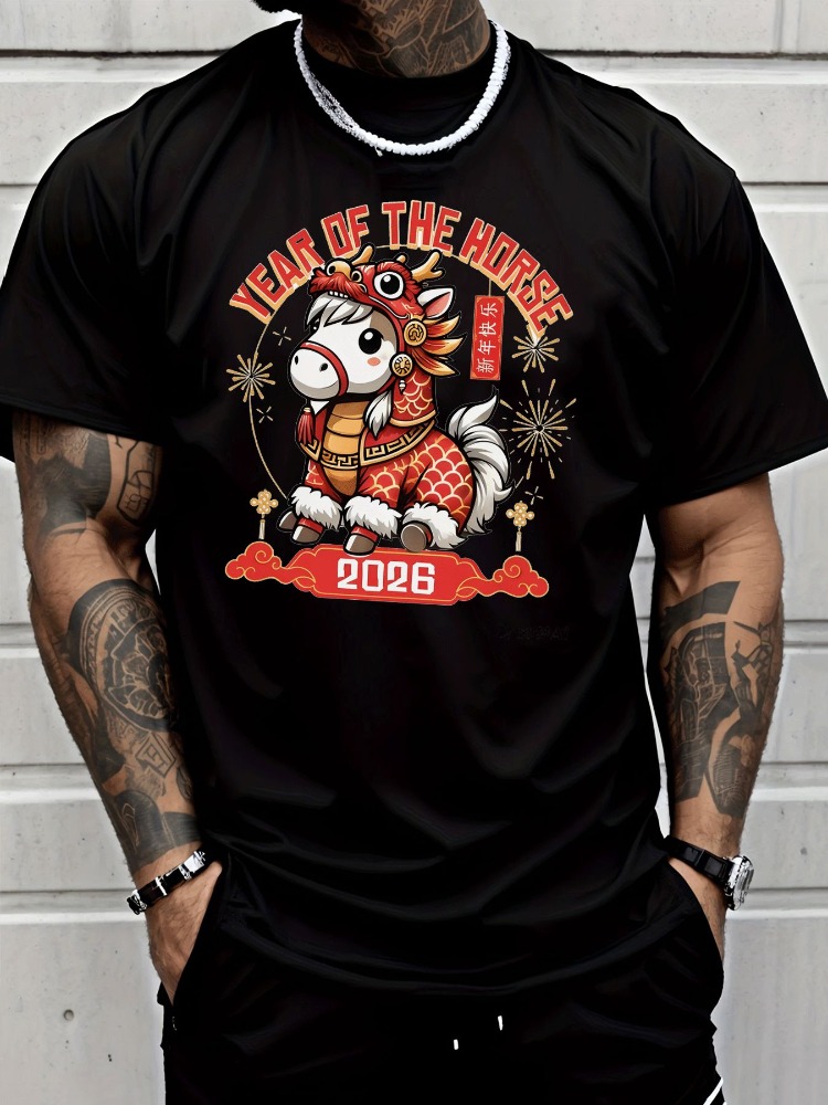 Kaos Pria Musim Panas 2026 Tah - Street Fashion In Chinese ulasan dan harga