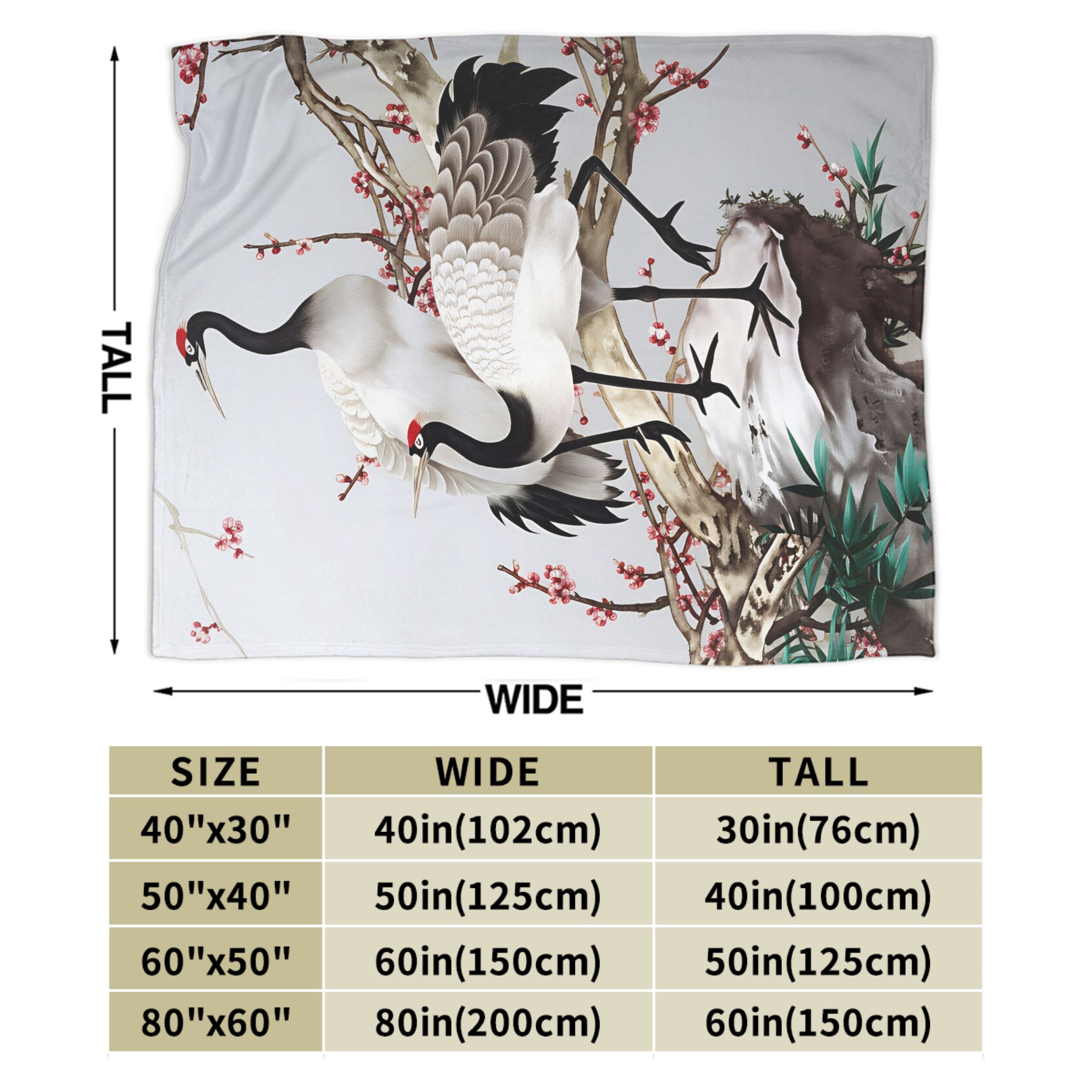 Selimut Crane Gaya Cina Super  - Street Fashion In Chinese ulasan dan harga