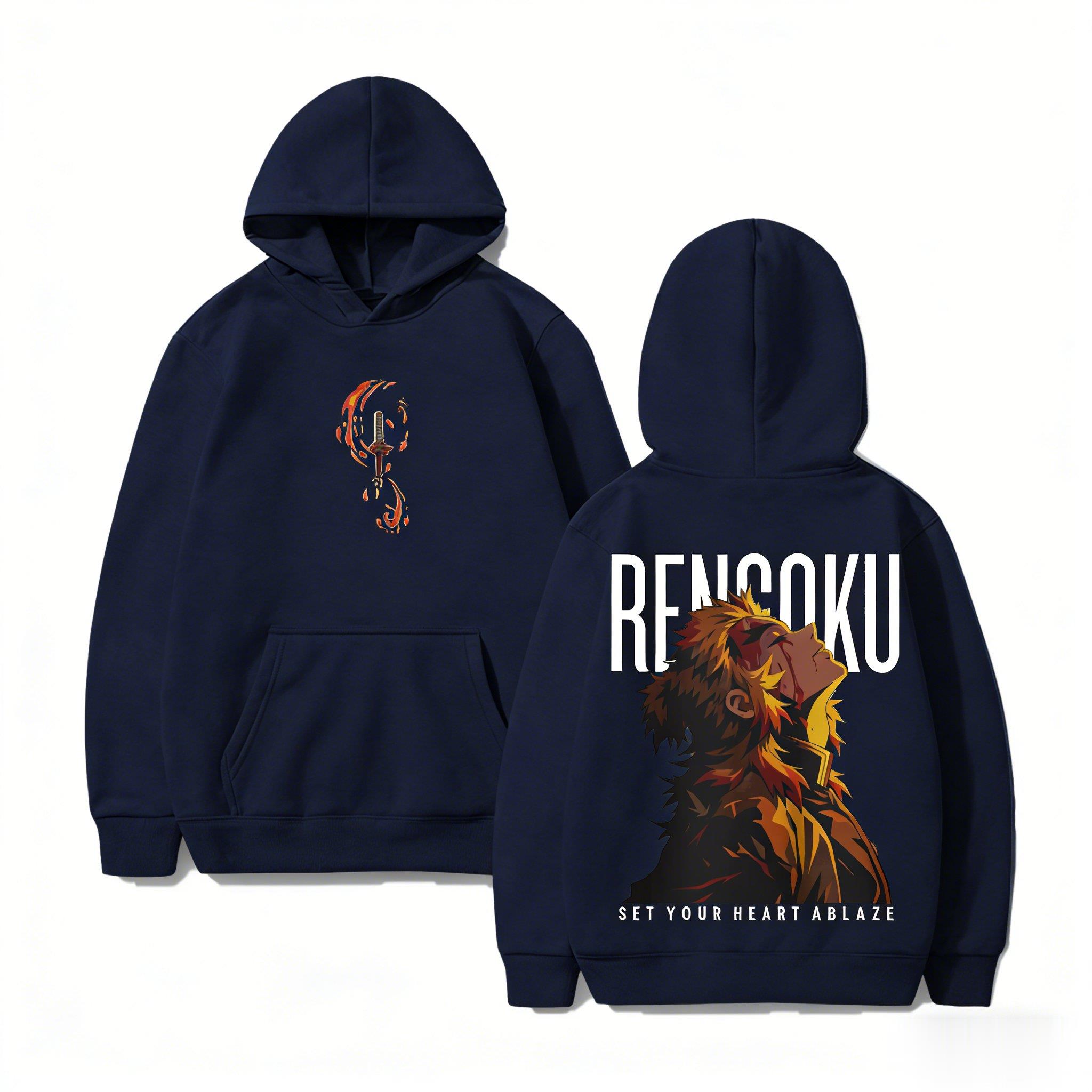 Demon Slayer Rengoku Hoodie An - Street Fashion Jacket Men ulasan dan harga
