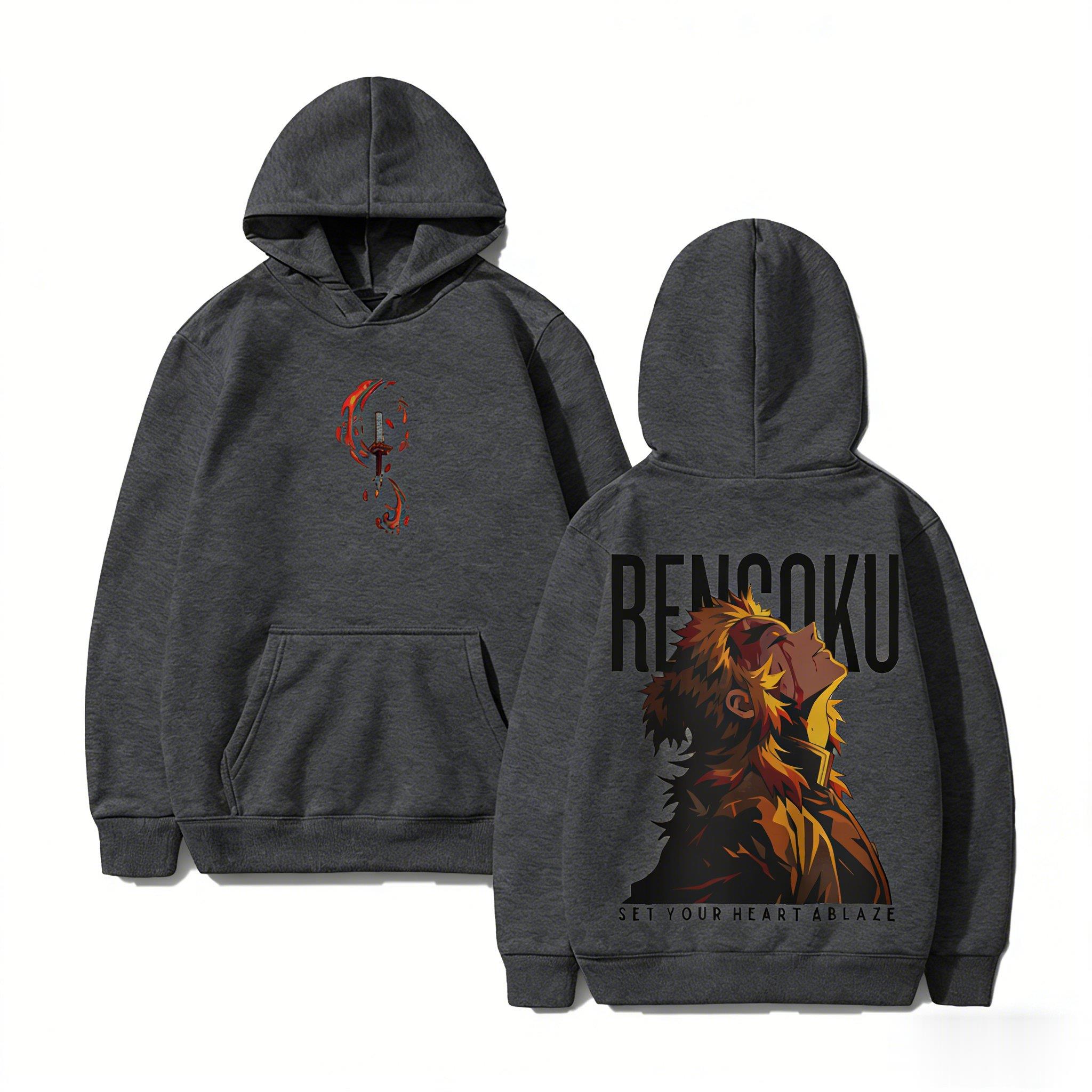 Demon Slayer Rengoku Hoodie An - Street Fashion Jacket Men ulasan dan harga