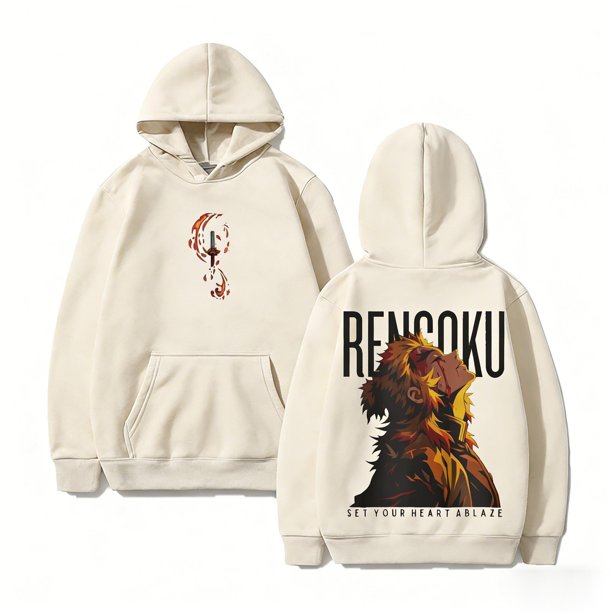 Demon Slayer Rengoku Hoodie An - Street Fashion Jacket Men ulasan dan harga