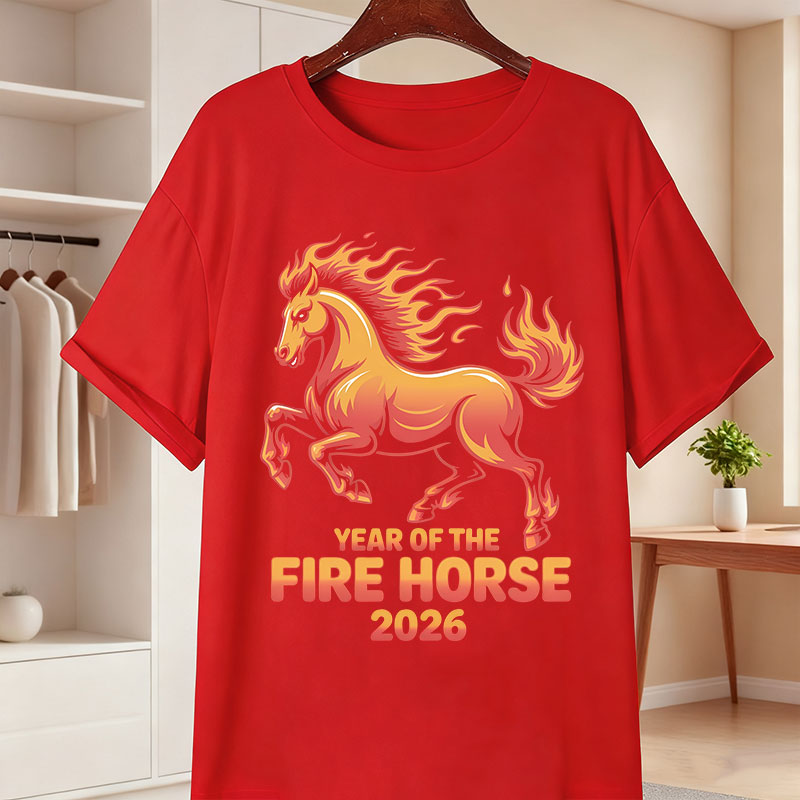 Fire Horse 2026 Kaus Wanita Ba - Street Fashion In Chinese ulasan dan harga