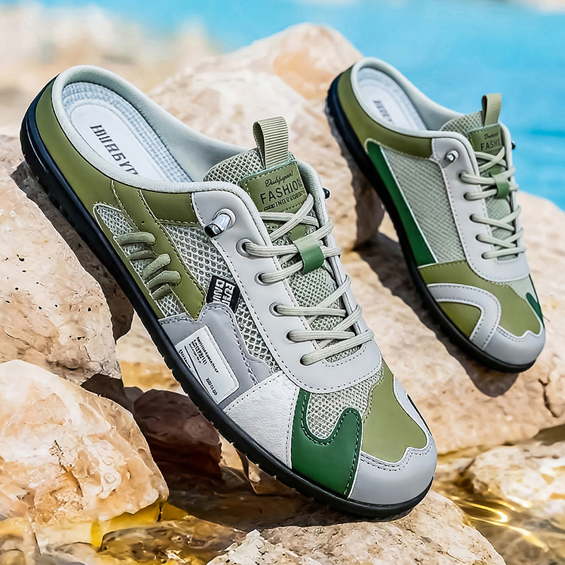 Sepatu setengah sandal kasual  - Street Fashion Walking ulasan dan harga