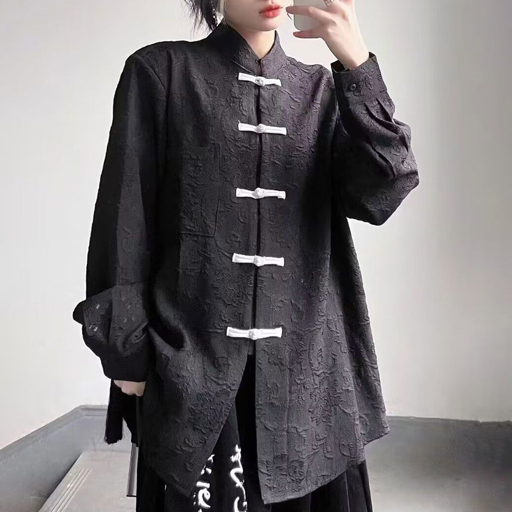 Kemeja Unisex Warna Solid Baru - Street Fashion In Chinese ulasan dan harga