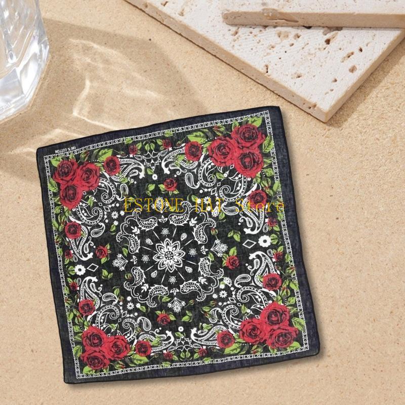 Syal Kepala Bandana Mawar 49MF - Street Fashion Photo ulasan dan harga