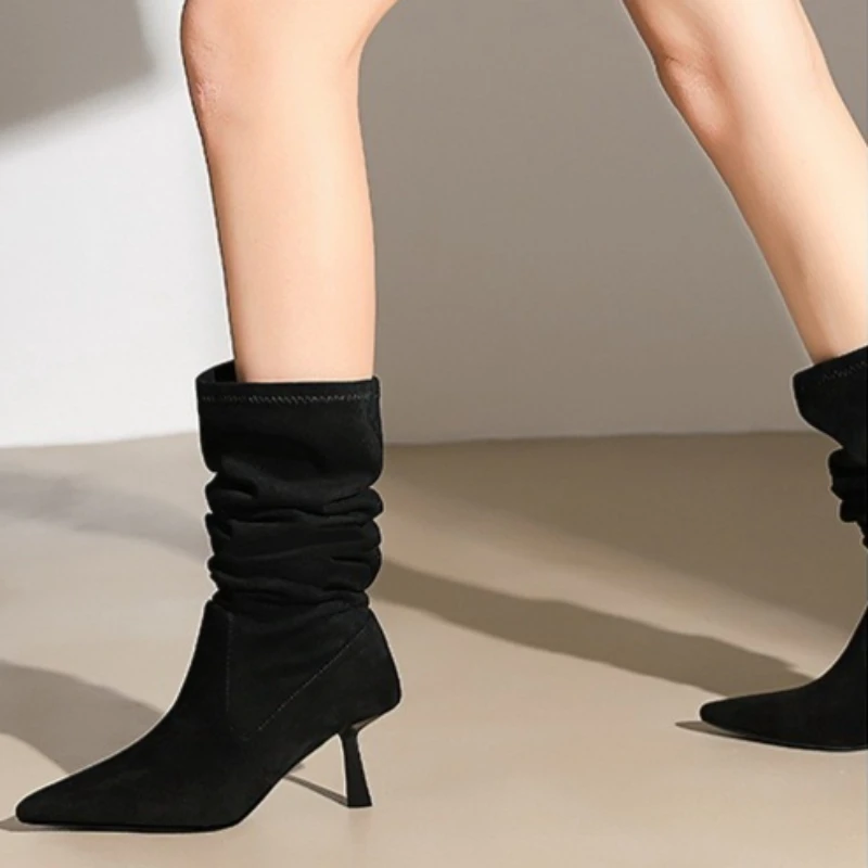 Sepatu Bot Hak Tinggi Model Uj - Street Fashion Walking ulasan dan harga