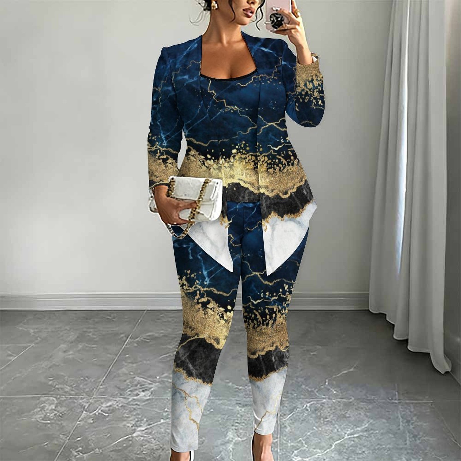Set Tiga Potong Pakaian Wanita - Street Fashion Vest ulasan dan harga