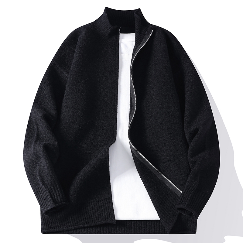 Kardigan Rajut Kerah Tegak Res - Street Fashion Jacket Men ulasan dan harga