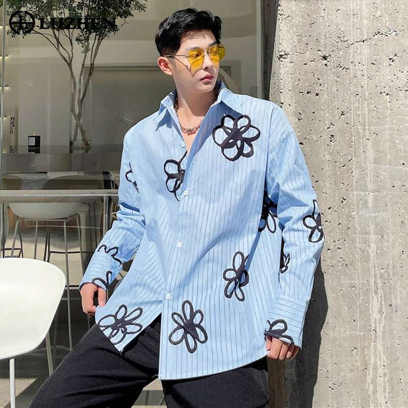 LUZHEN kemeja lengan panjang p - Street Fashion Reviews ulasan dan harga